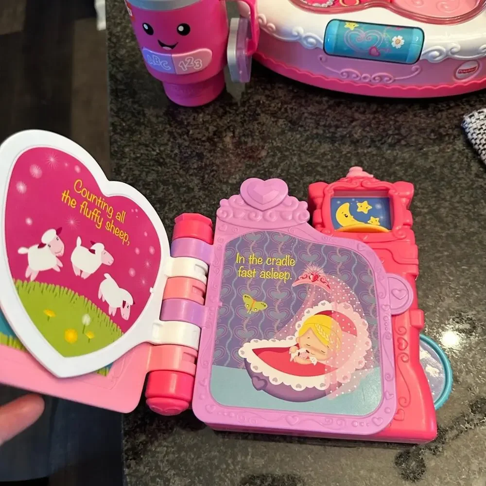 FisherPrice princess Jewelry Box interactive Book Doll Tea Pot Cup
